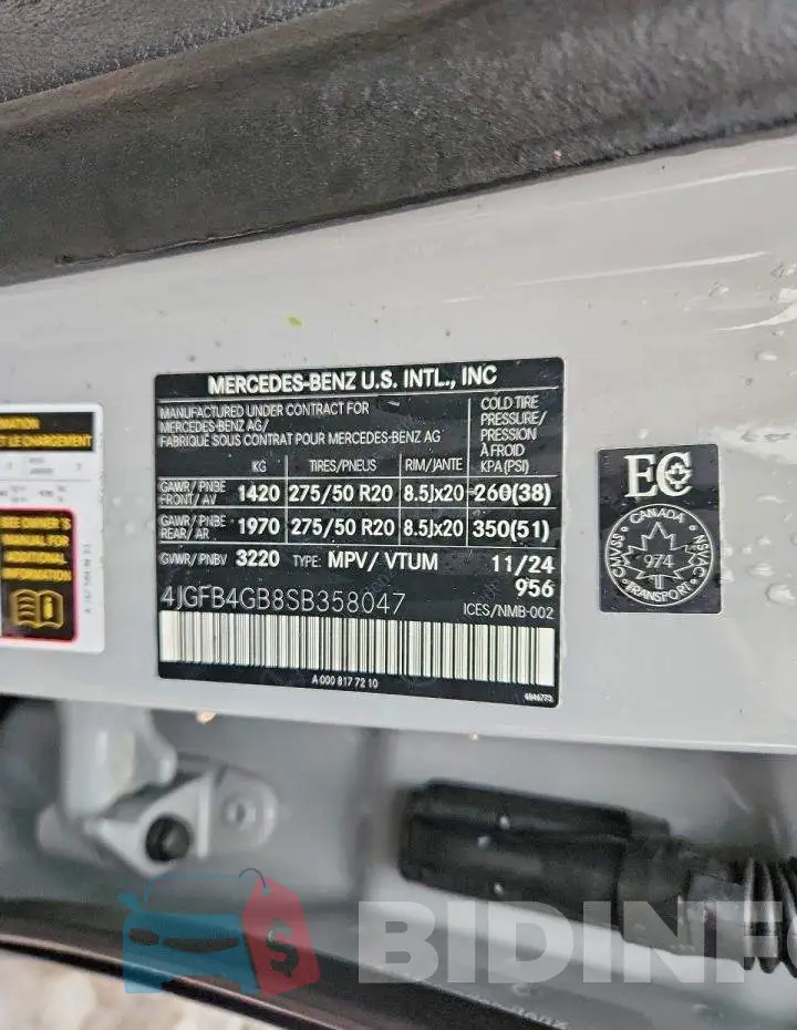4JGFB4GB8SB358047 Photo# 13