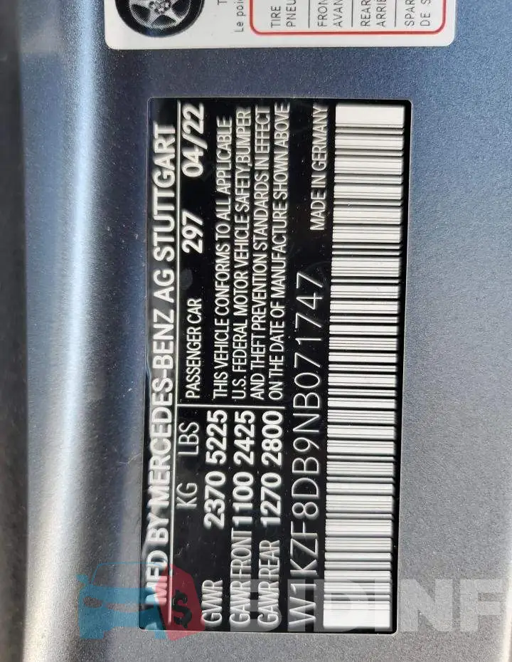 W1KZF8DB9NB071747 Photo# 12