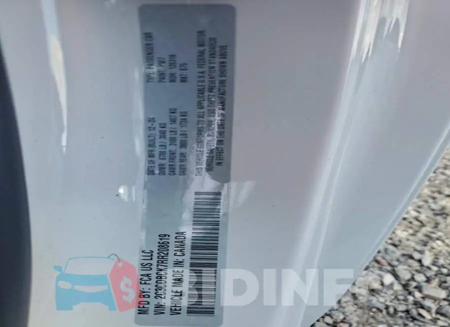 2C3CDBCK7RR208619 Photo# 12
