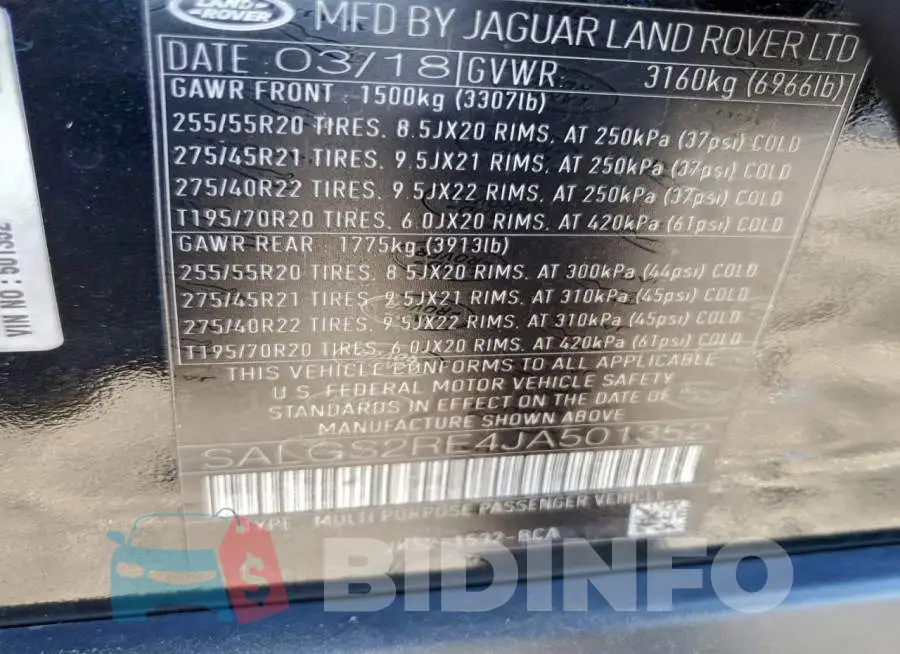 SALGS2RE4JA501352 Photo# 13