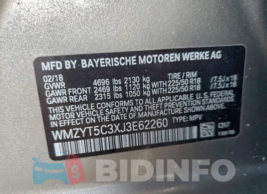 WMZYT5C3XJ3E62260 Photo# 12
