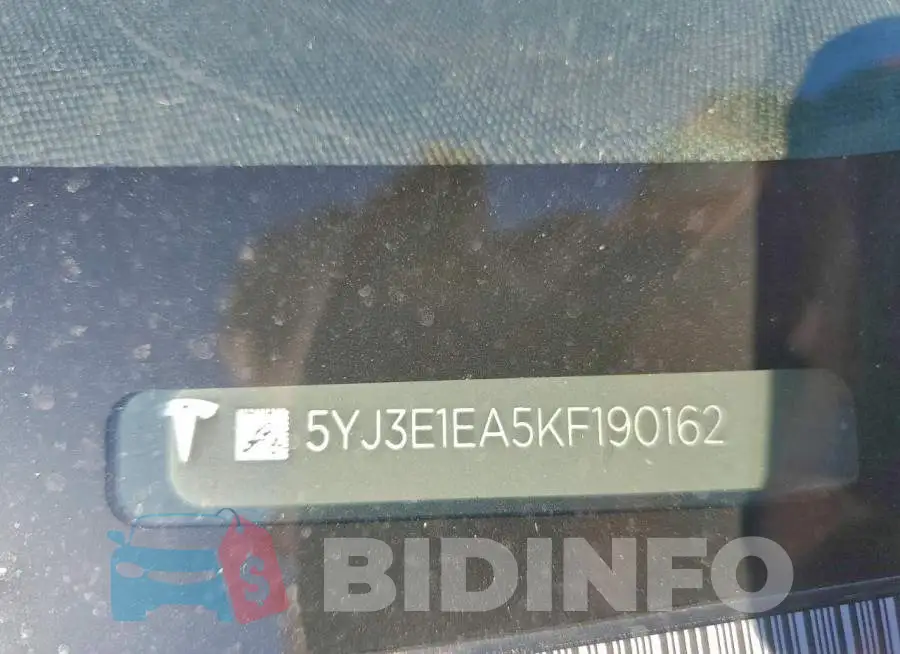 5YJ3E1EA5KF190162 Photo# 12