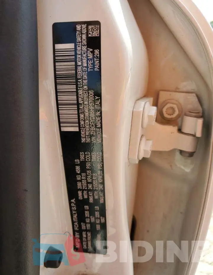ZFBCFYDB5HP570006 Photo# 12