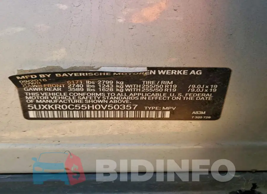 5UXKR0C55H0V50357 Photo# 13