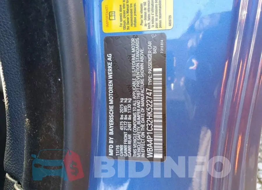 WBA4P1C32HK522747 Photo# 13