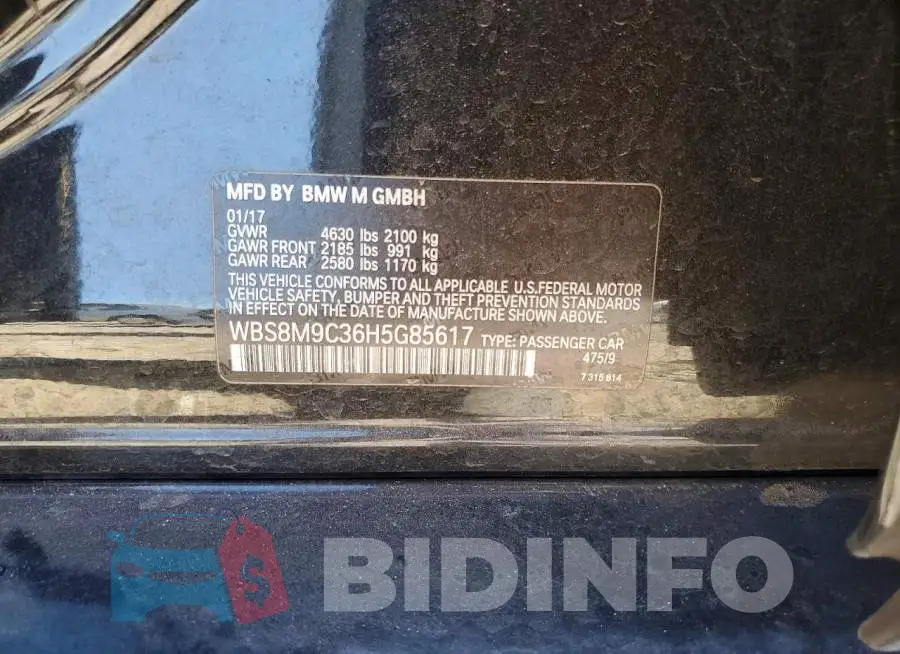 WBS8M9C36H5G85617 Photo# 12