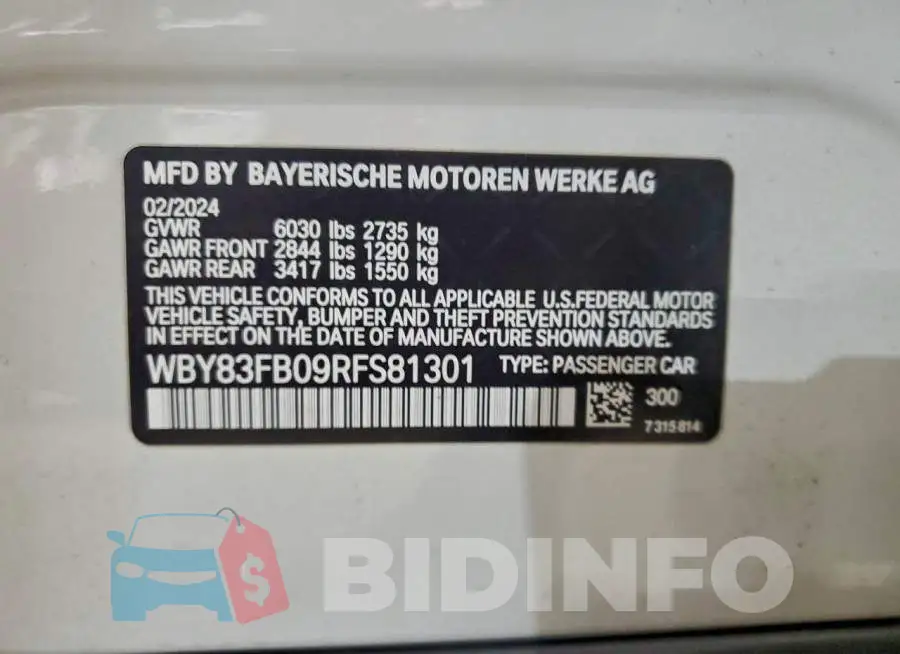 WBY83FB09RFS81301 Photo# 12