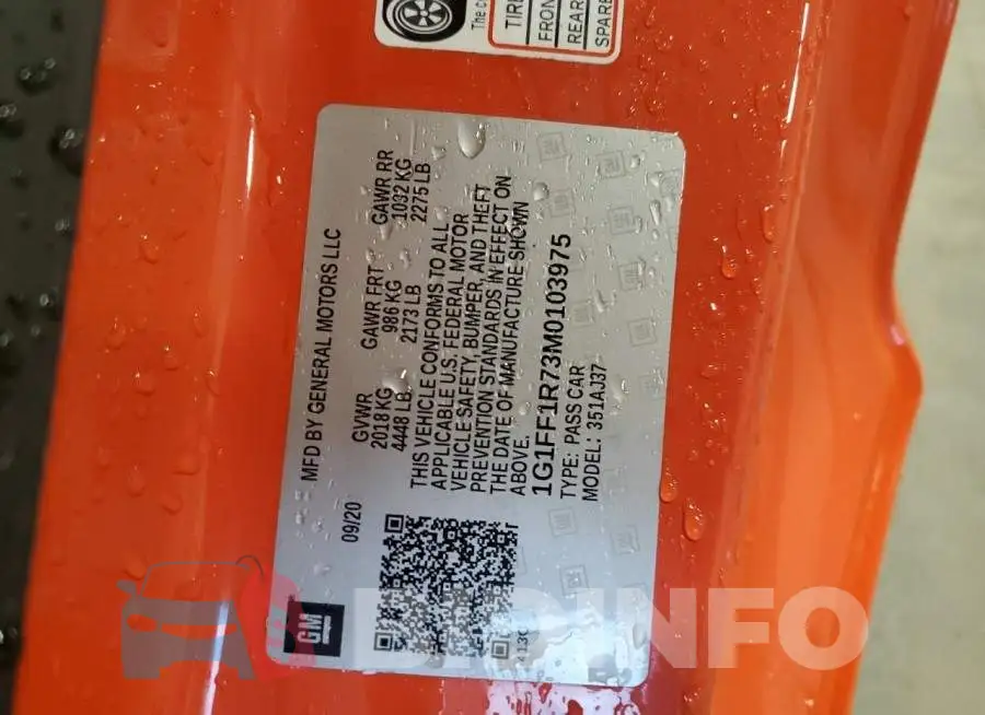 1G1FF1R73M0103975 Photo# 13
