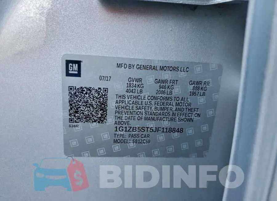 1G1ZB5ST5JF118848 Photo# 12