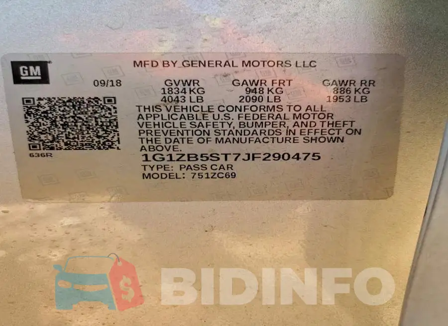 1G1ZB5ST7JF290475 Photo# 12