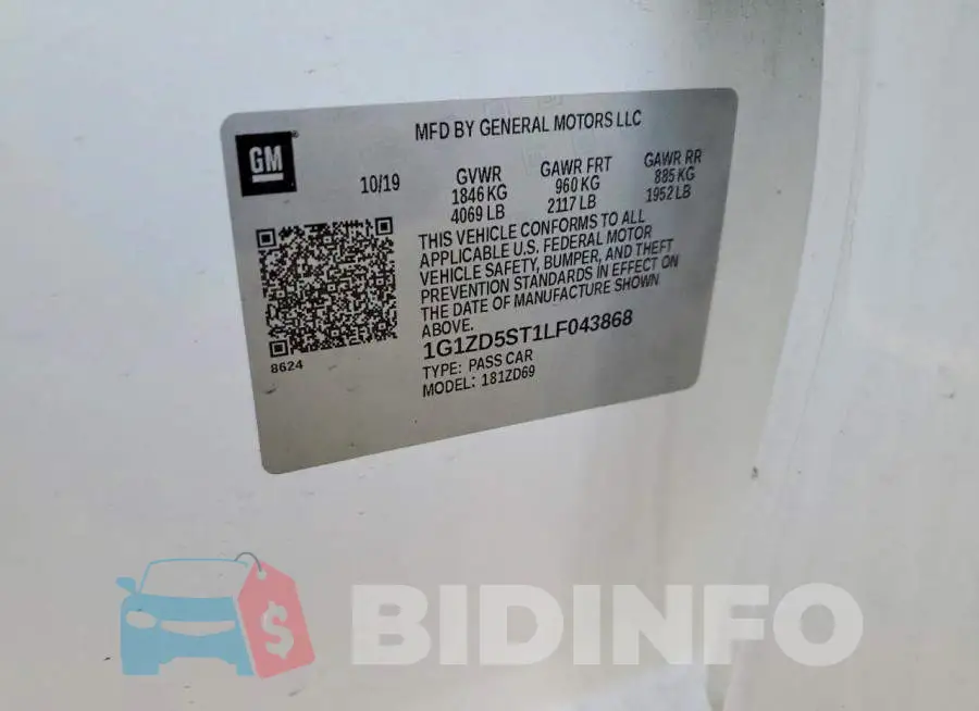 1G1ZD5ST1LF043868 Photo# 12