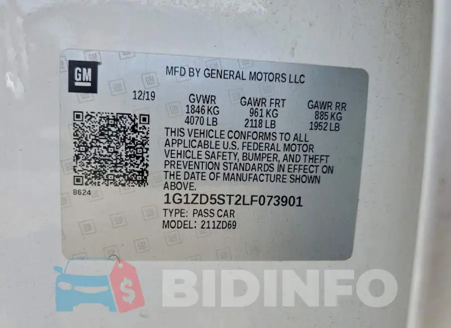1G1ZD5ST2LF073901 Photo# 12