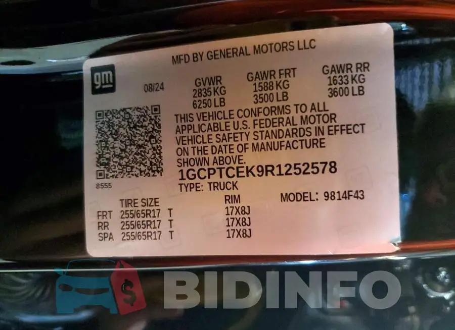 1GCPTCEK9R1252578 Photo# 12
