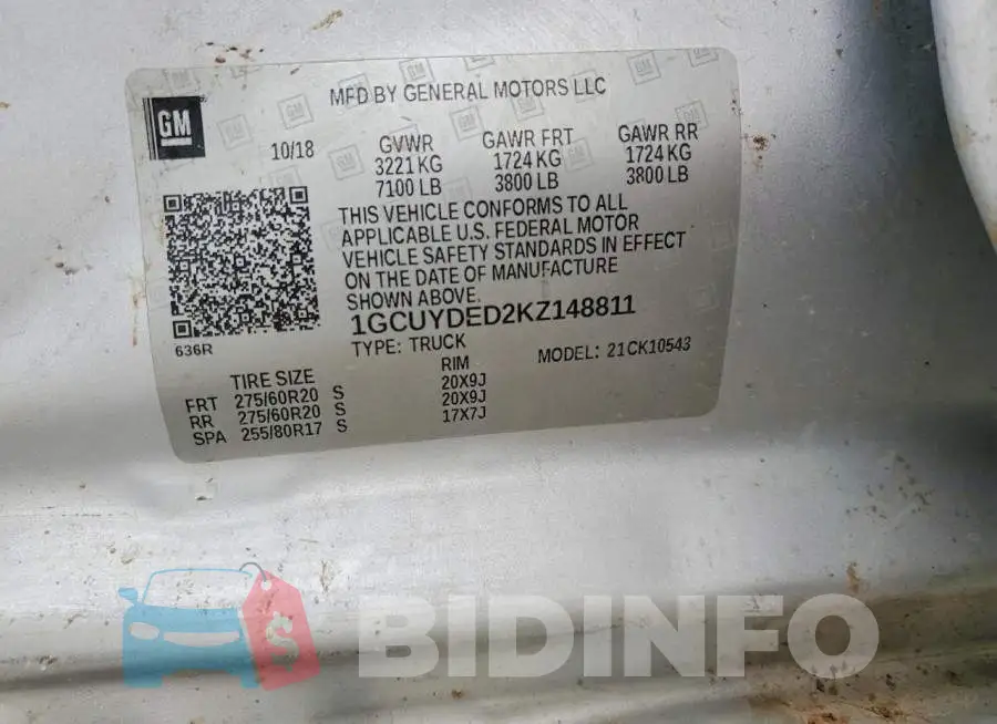 1GCUYDED2KZ148811 Photo# 12