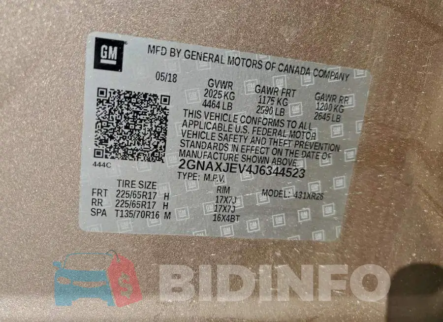 2GNAXJEV4J6344523 Photo# 13