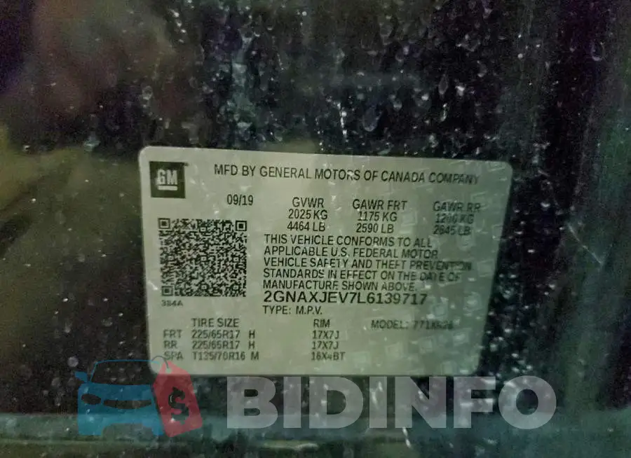 2GNAXJEV7L6139717 Photo# 13
