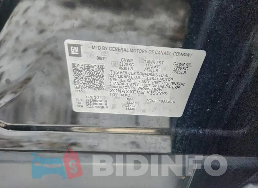 2GNAXXEV5L6153389 Photo# 13