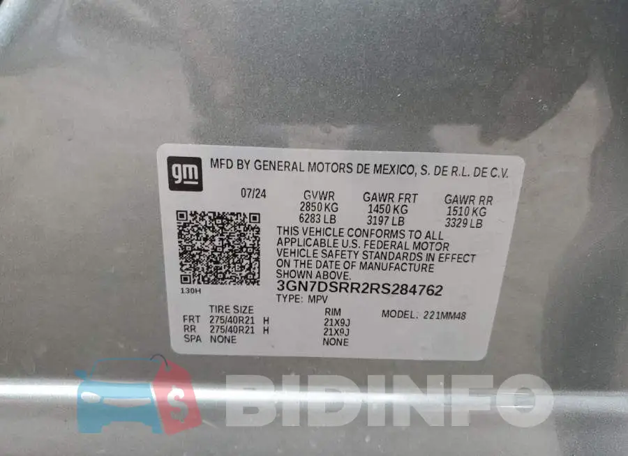 3GN7DSRR2RS284762 Photo# 13
