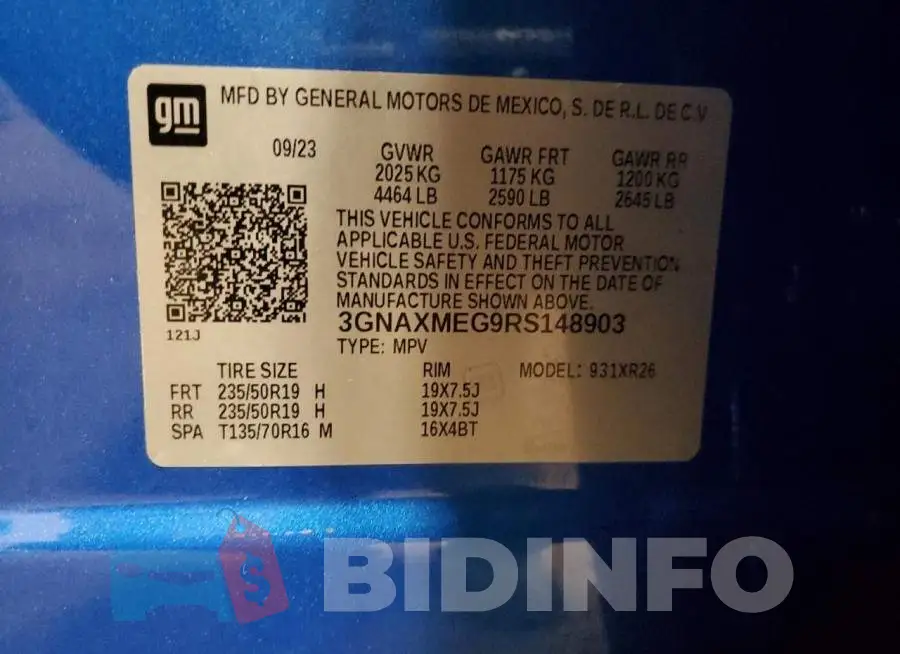3GNAXMEG9RS148903 Photo# 14