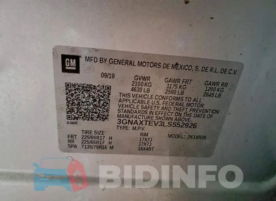 3GNAXTEV3LS552926 Photo# 13