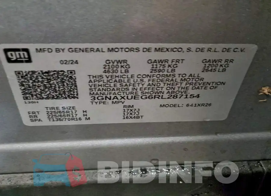 3GNAXUEG6RL287154 Photo# 13