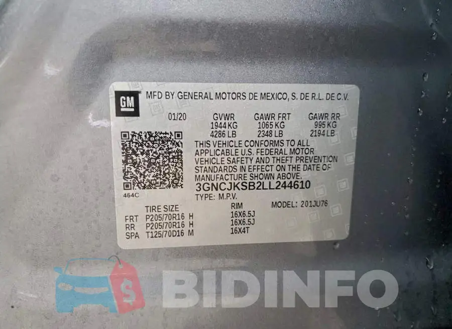 3GNCJKSB2LL244610 Photo# 14