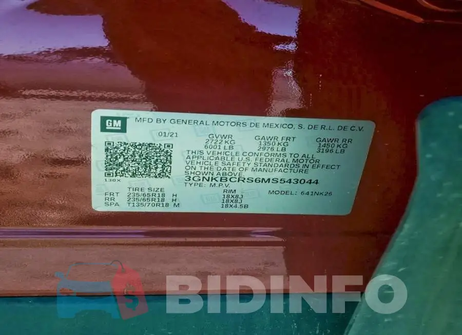 3GNKBCRS6MS543044 Photo# 13