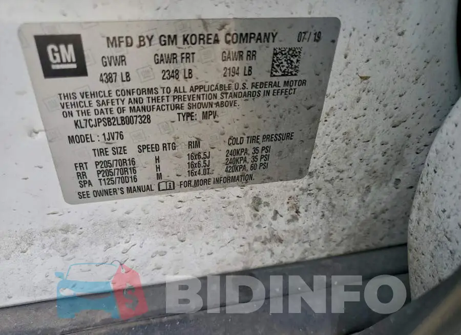 KL7CJPSB2LB007328 Photo# 14