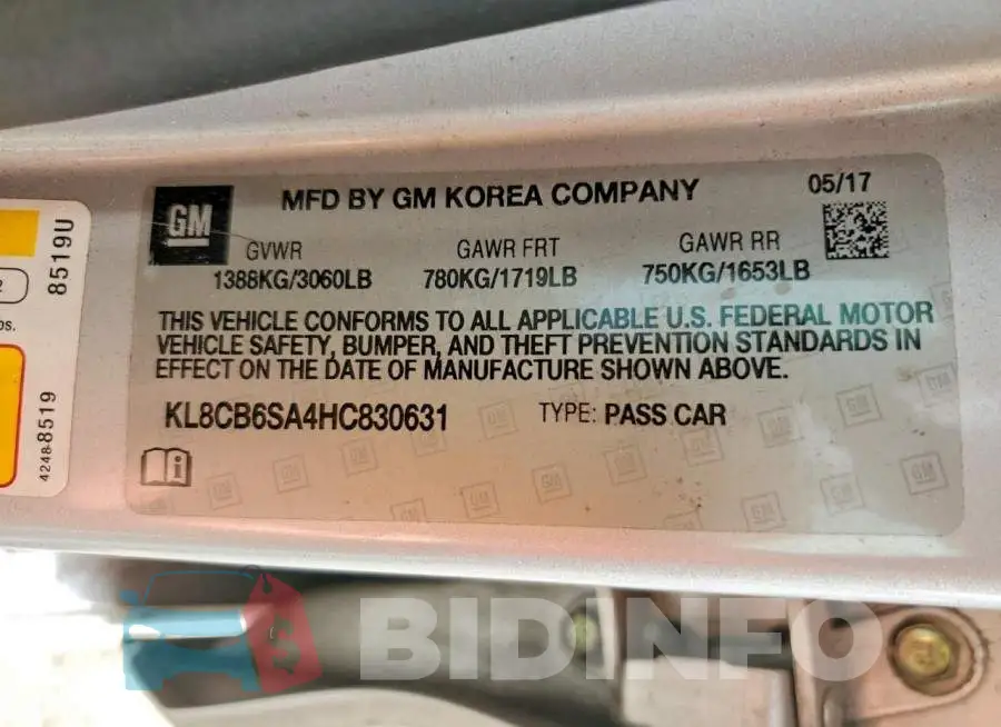 KL8CB6SA4HC830631 Photo# 13