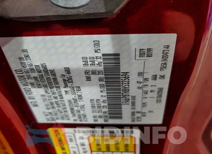 1FA6P8TH8H5335694 Photo# 12