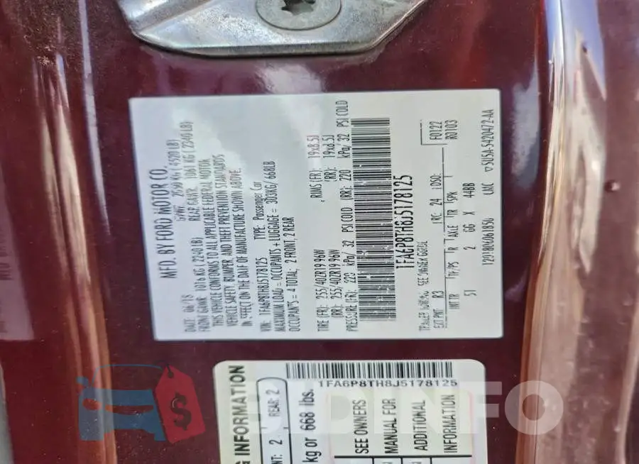 1FA6P8TH8J5178125 Photo# 13