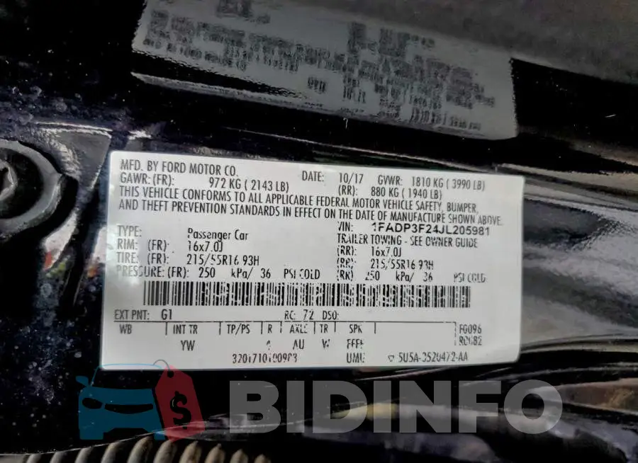 1FADP3F24JL205981 Photo# 12