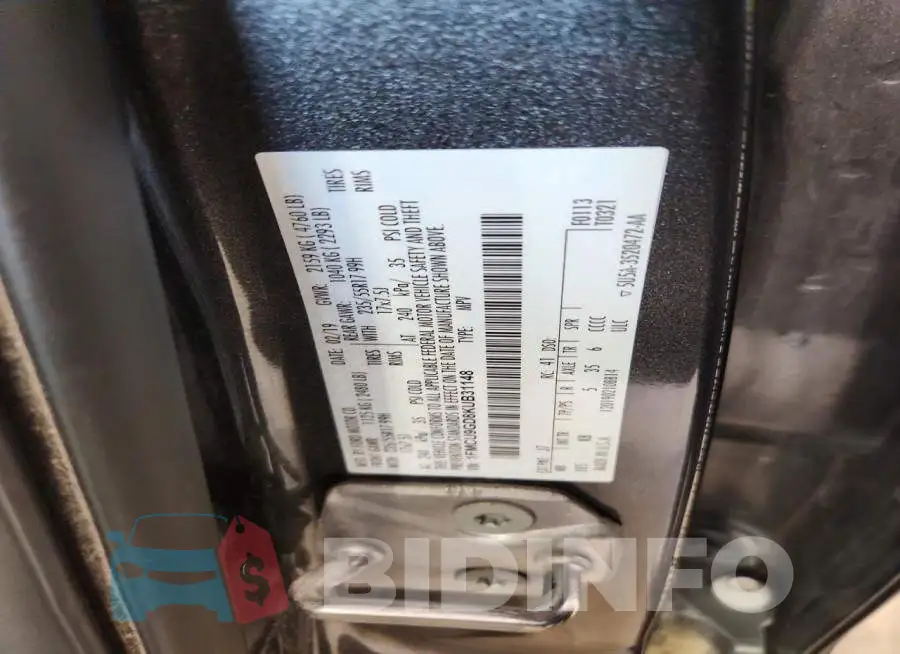 1FMCU9GD8KUB31148 Photo# 13