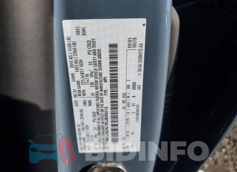 1FMCU9GN1RUB58212 Photo# 13