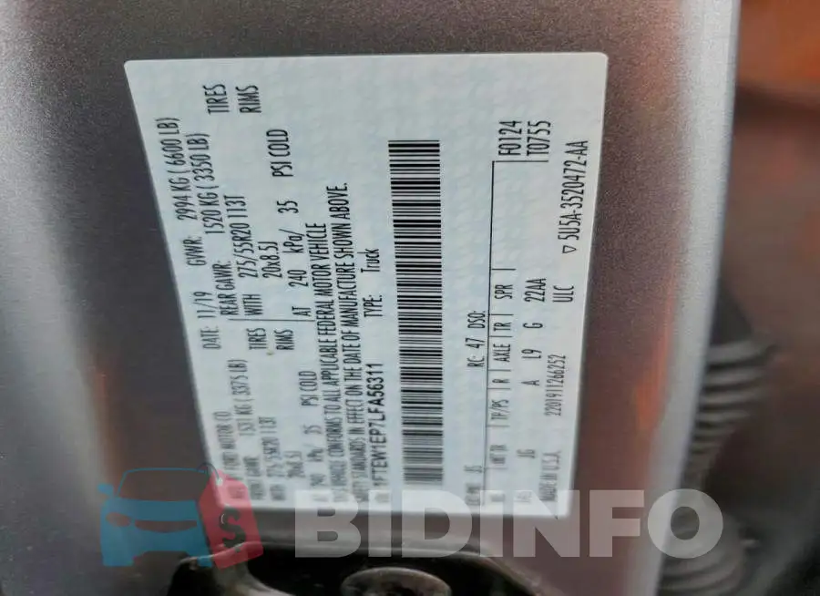 1FTEW1EP7LFA56311 Photo# 12