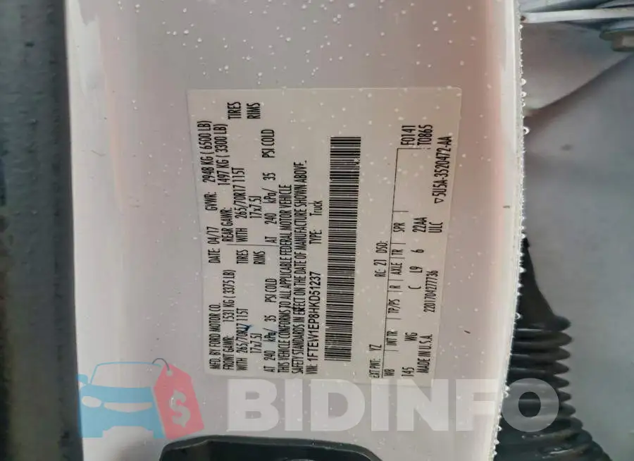 1FTEW1EP8HKD51237 Photo# 12