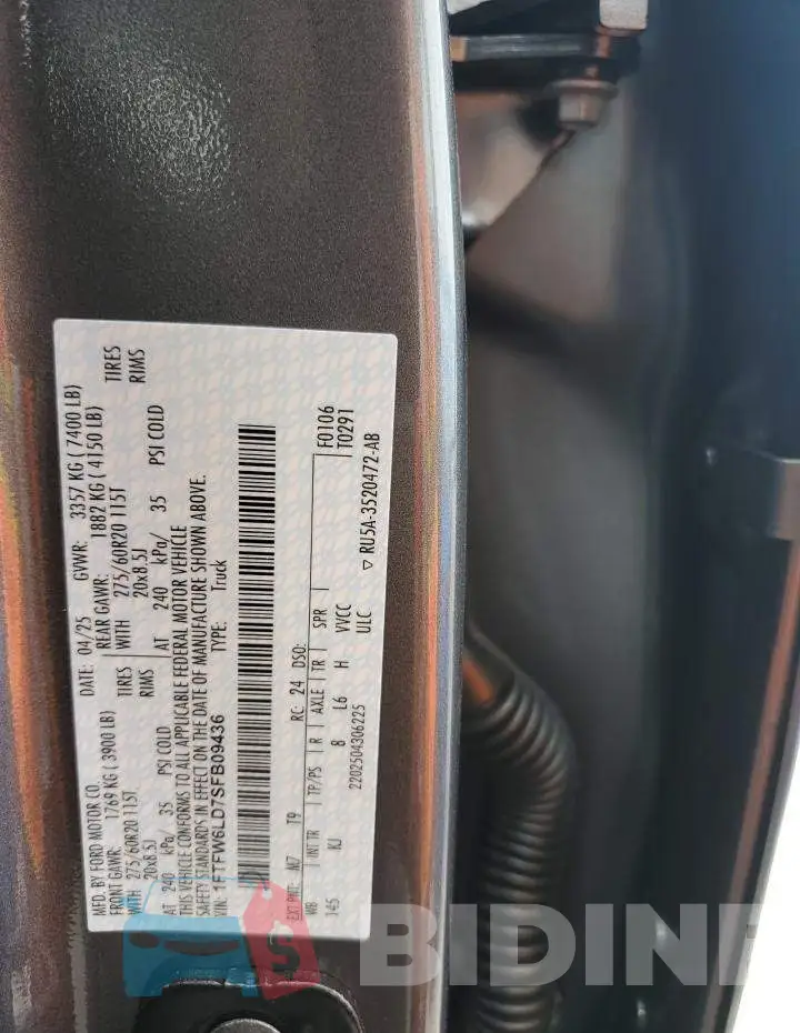 1FTFW6LD7SFB09436 Photo# 12