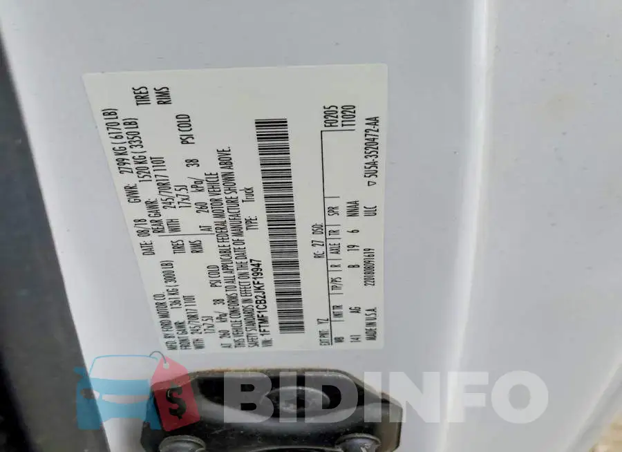 1FTMF1CB2JKF19947 Photo# 12