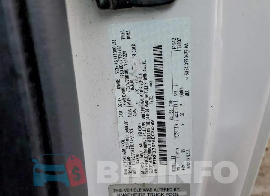 1FTRF3B67KEC84399 Photo# 12