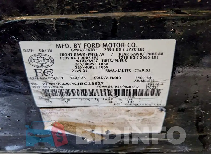 2FMPK4AP5JBC38627 Photo# 13