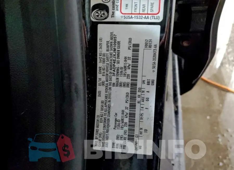 3FADP4EJXJM109057 Photo# 13