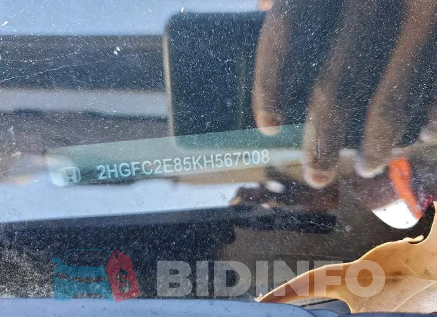 2HGFC2E85KH567008 Photo# 12