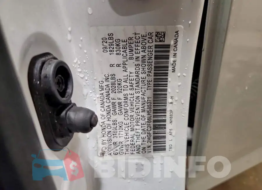 2HGFC2F66LH585371 Photo# 12