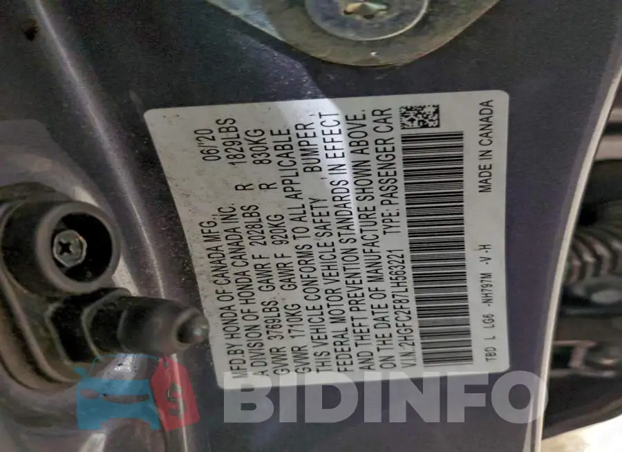 2HGFC2F87LH563221 Photo# 12