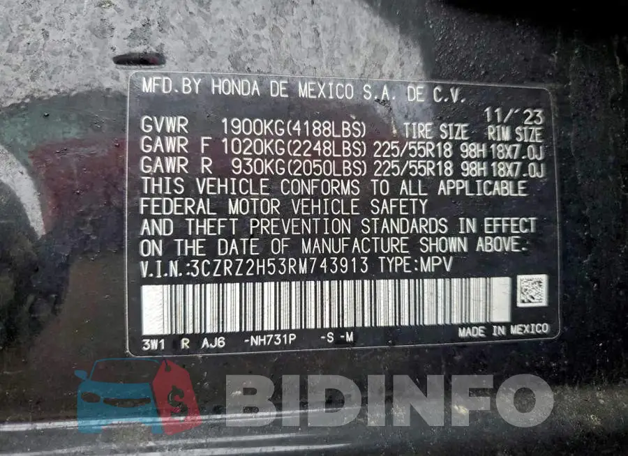 3CZRZ2H53RM743913 Photo# 12