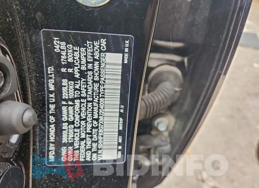 SHHFK8G7XMU204008 Photo# 12