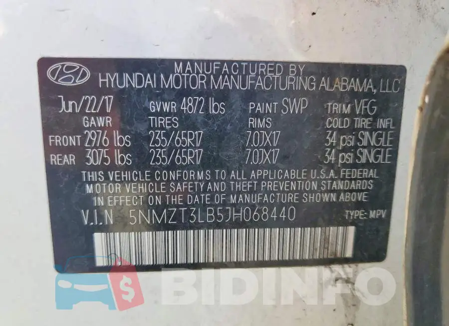 5NMZT3LB5JH068440 Photo# 13