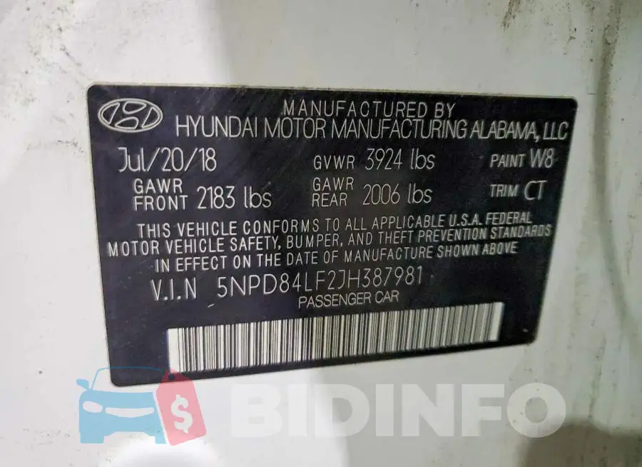 5NPD84LF2JH387981 Photo# 12