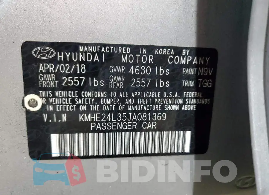 KMHE24L35JA081369 Photo# 12