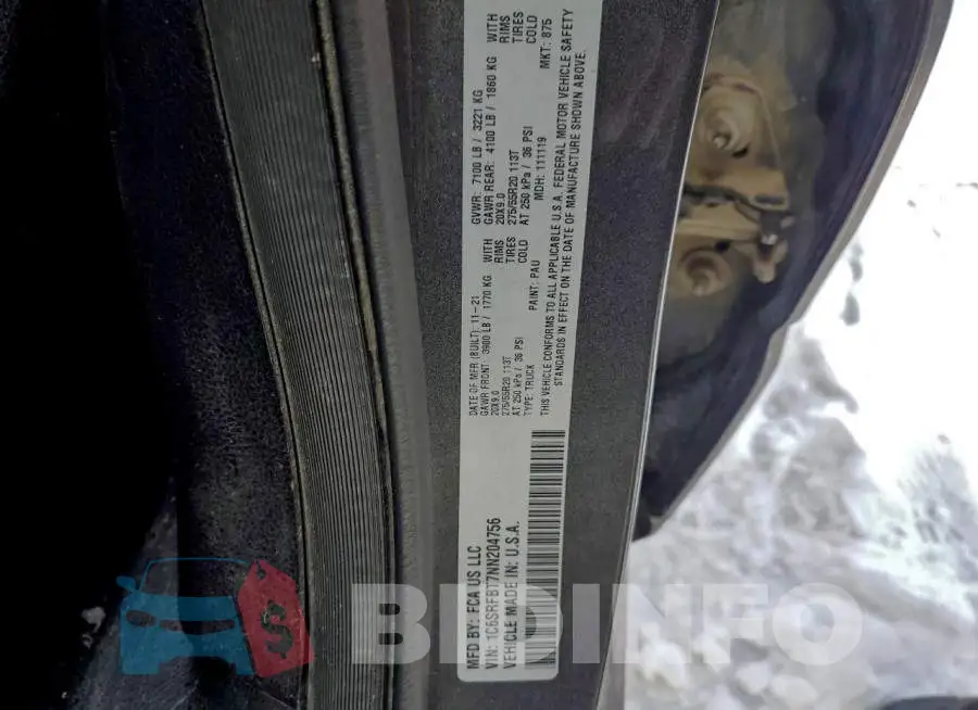 1C6SRFBT7NN204756 Photo# 12